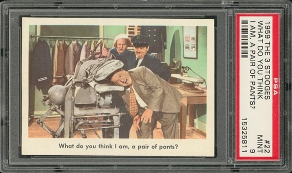 1959 Fleer "Three Stooges" #22 "What Do You… " – PSA MINT 9
